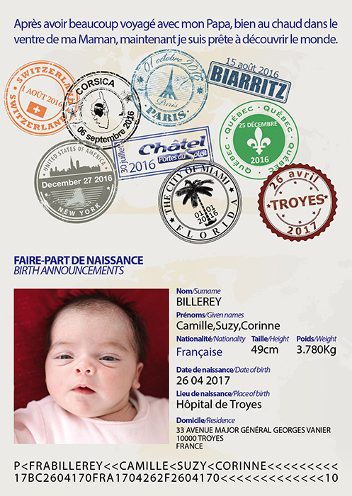 Faire Part Camille Billerey Intérieur